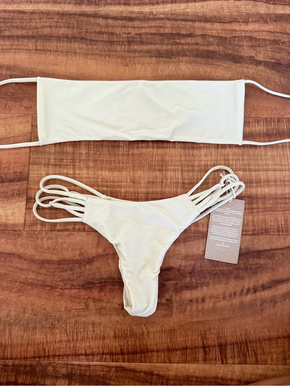 Benoa Swim Gardenia Bandeau & Strappy Bikini Bottom